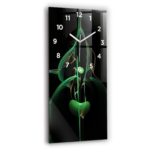 Orologio verticale in vetro Astrazione verde