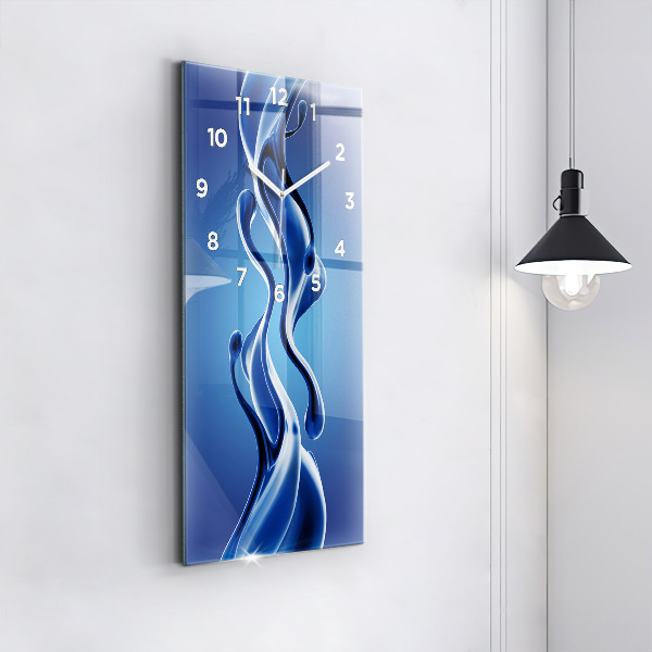 Orologio verticale in vetro Astrazione liquida