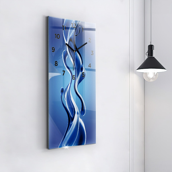Orologio verticale in vetro Astrazione liquida