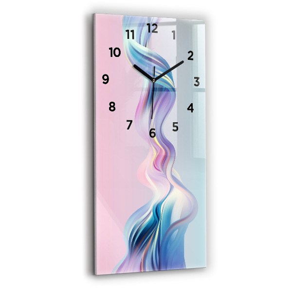 Orologio verticale in vetro Astrazione di onde pastello