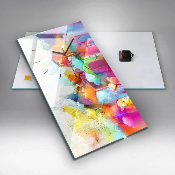 Orologio verticale Fiori astratti