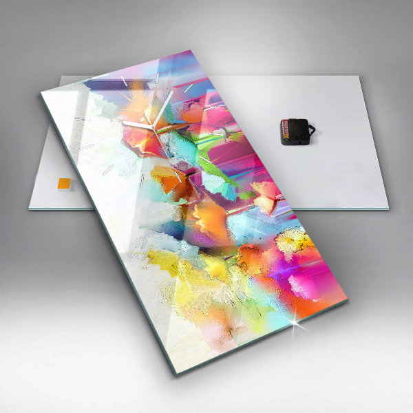 Orologio verticale Fiori astratti