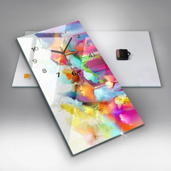 Orologio verticale Fiori astratti