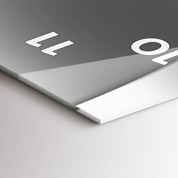 Orologio verticale in vetro Linee d'argento