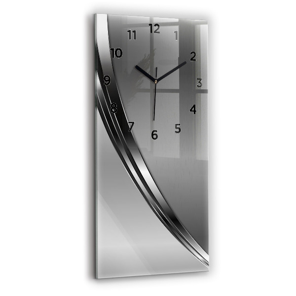 Orologio verticale in vetro Linee d'argento