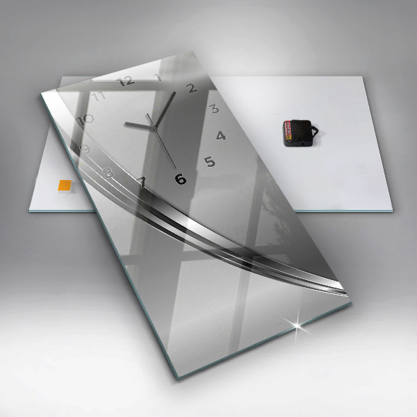 Orologio verticale in vetro Linee d'argento