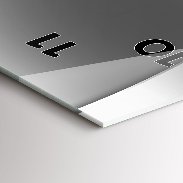 Orologio verticale in vetro Linee d'argento