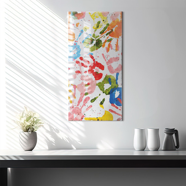 Orologio verticale Impronte di mani di bambini