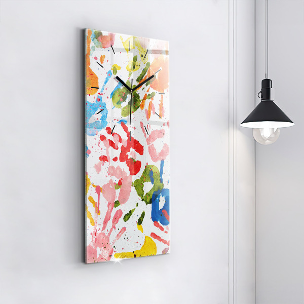 Orologio verticale Impronte di mani di bambini