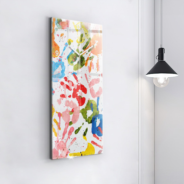 Orologio verticale Impronte di mani di bambini