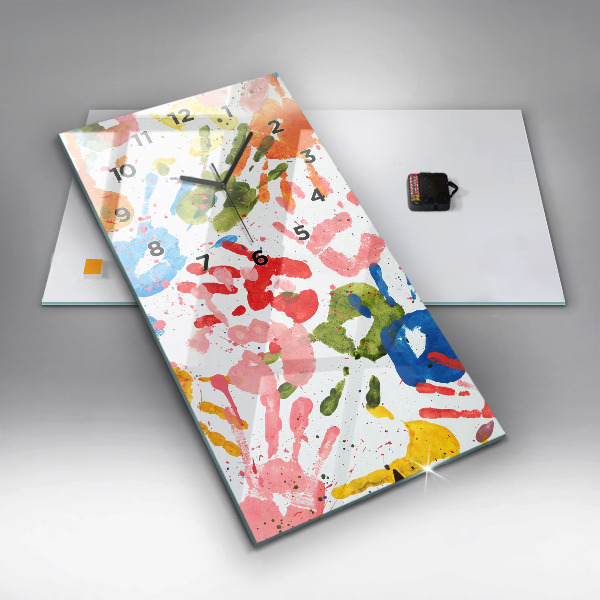 Orologio verticale Impronte di mani di bambini