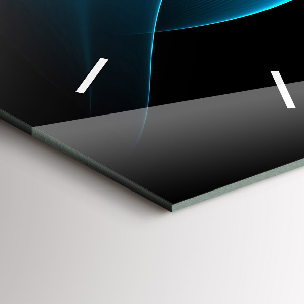 Orologio verticale in vetro Astrazione blu