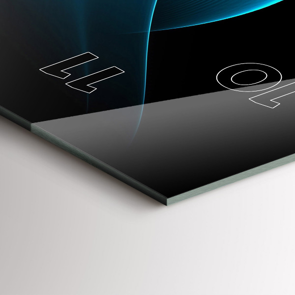 Orologio verticale in vetro Astrazione blu