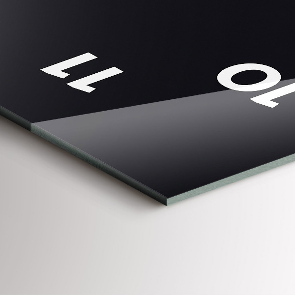 Orologio verticale in vetro Onda futuristica