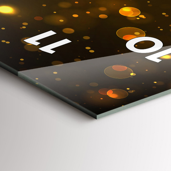 Orologio verticale in vetro Polvere d'oro