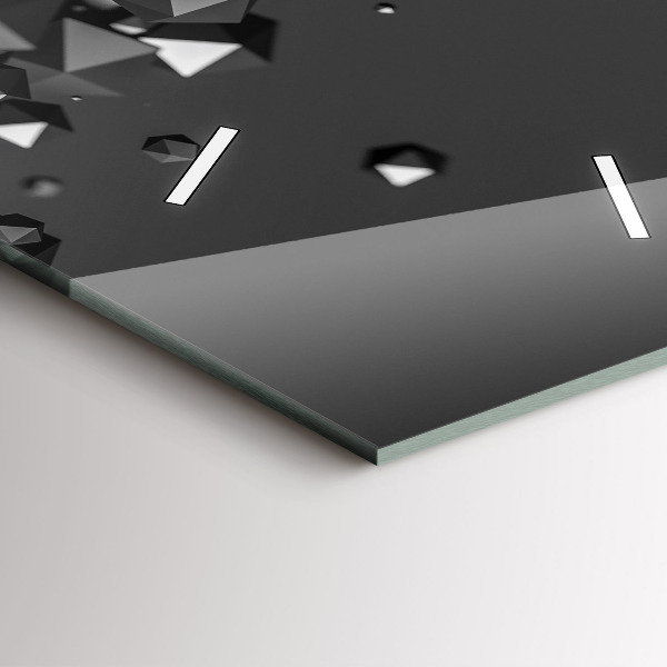 Orologio verticale Astrazione nera