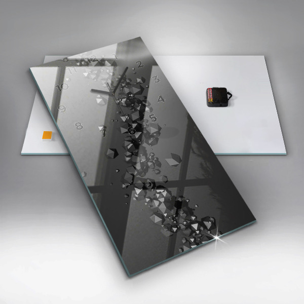 Orologio verticale Astrazione nera