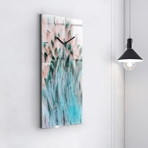 Orologio verticale Piume colorate