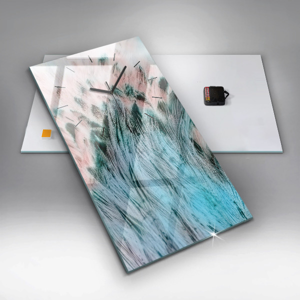 Orologio verticale Piume colorate