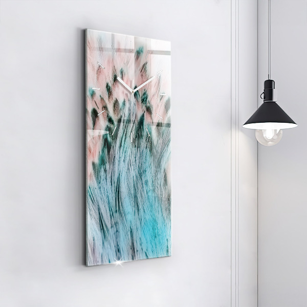 Orologio verticale Piume colorate