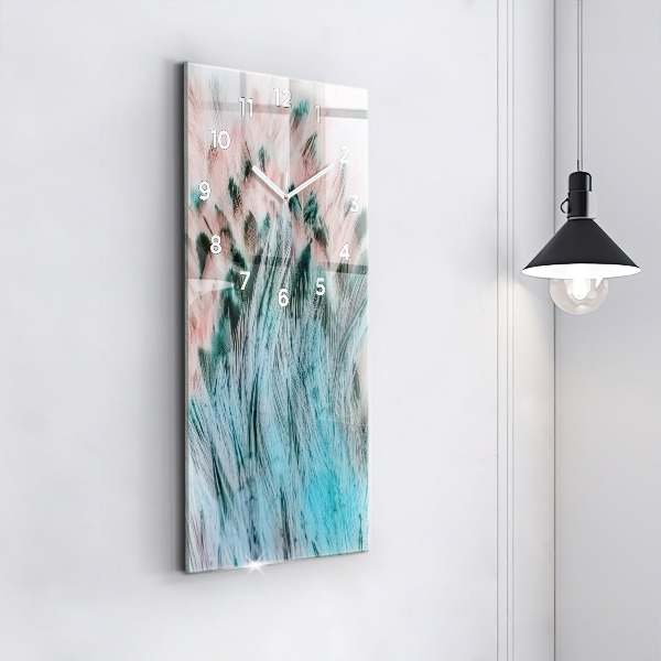 Orologio verticale Piume colorate