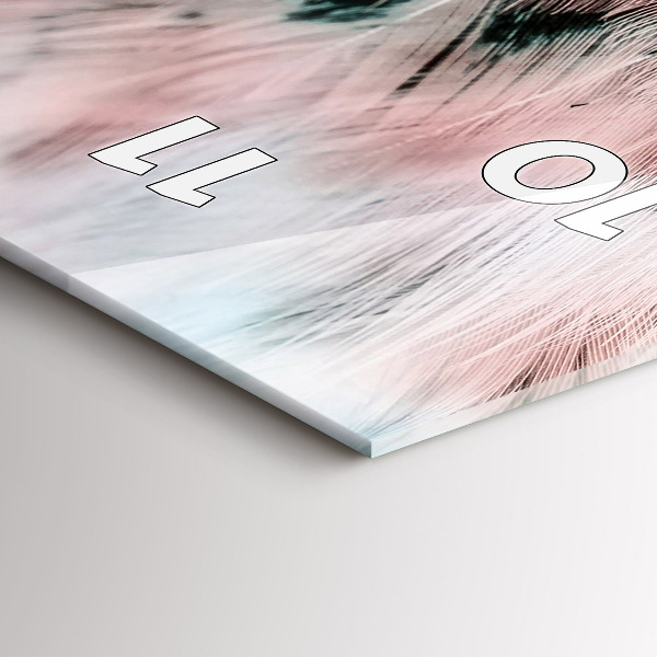 Orologio verticale Piume colorate