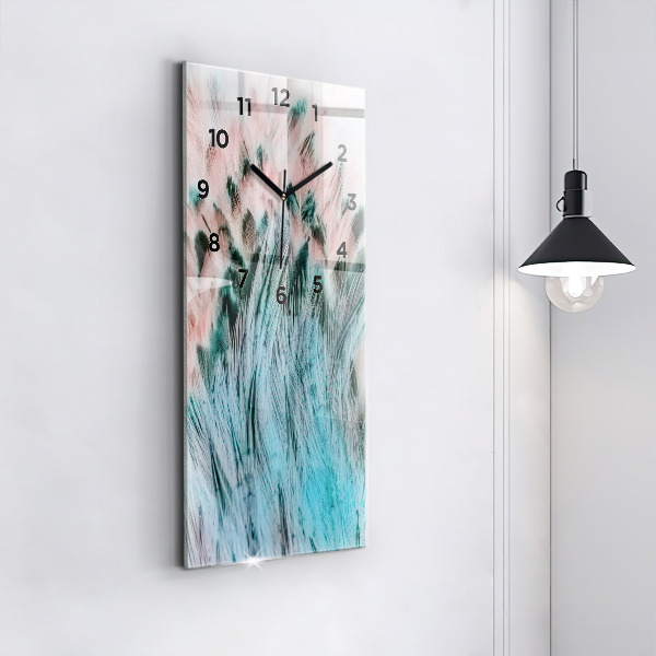 Orologio verticale Piume colorate