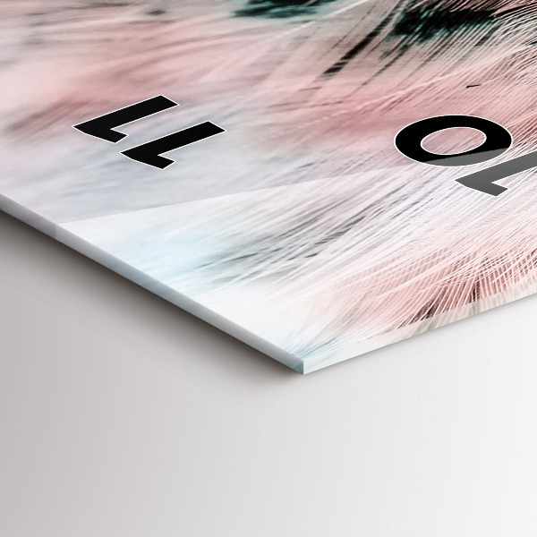 Orologio verticale Piume colorate