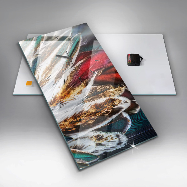 Orologio verticale Piume di uccello marrone chiaro