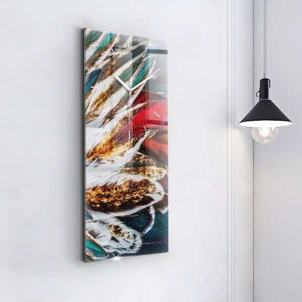 Orologio verticale Piume di uccello marrone chiaro