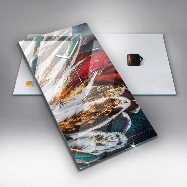 Orologio verticale Piume di uccello marrone chiaro