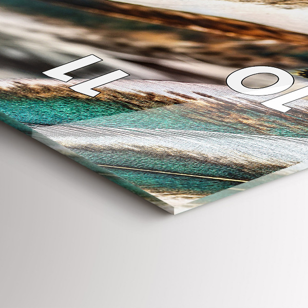 Orologio verticale Piume di uccello marrone chiaro