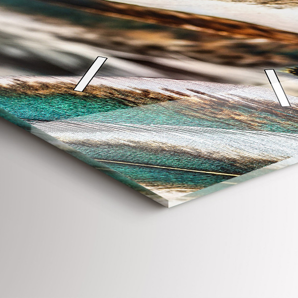 Orologio verticale Piume di uccello marrone chiaro