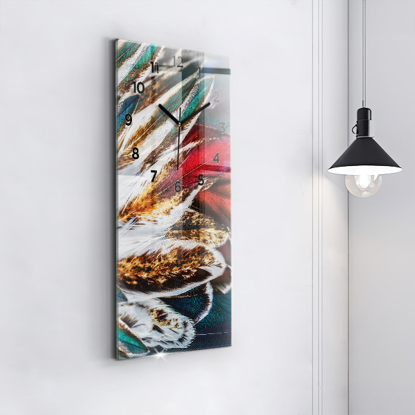 Orologio verticale Piume di uccello marrone chiaro