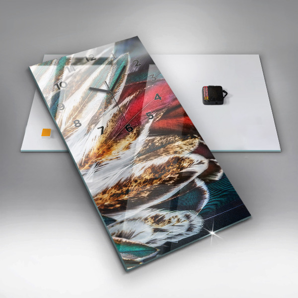 Orologio verticale Piume di uccello marrone chiaro