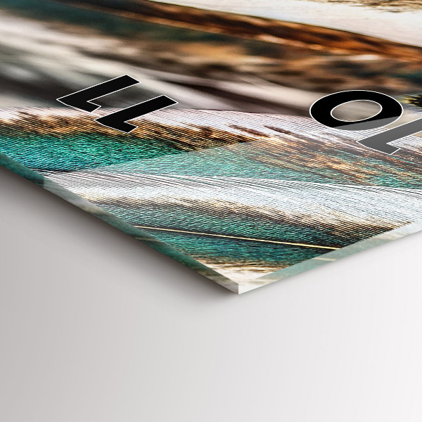 Orologio verticale Piume di uccello marrone chiaro