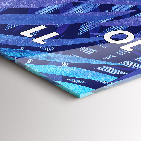 Orologio verticale Foglie blu