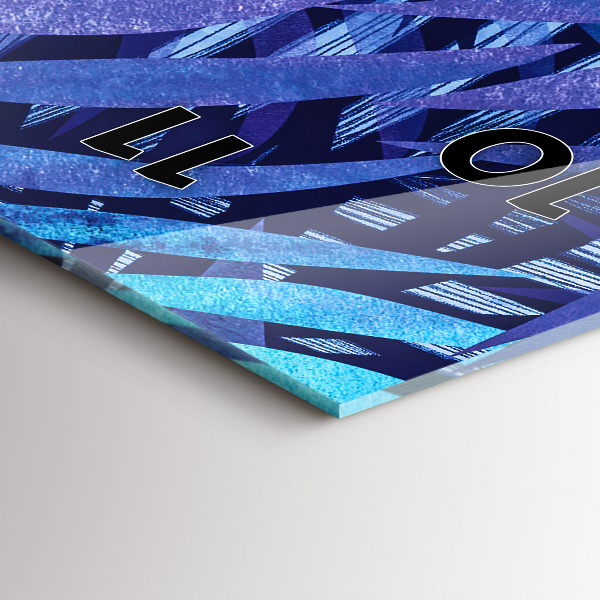 Orologio verticale Foglie blu