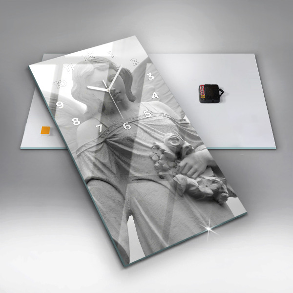 Orologio verticale Scultura di un vecchio angelo