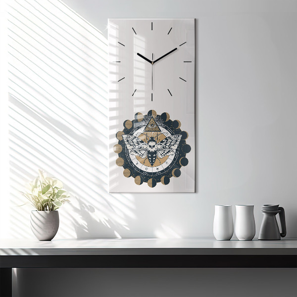 Orologio verticale Fasi lunari e l'occhio