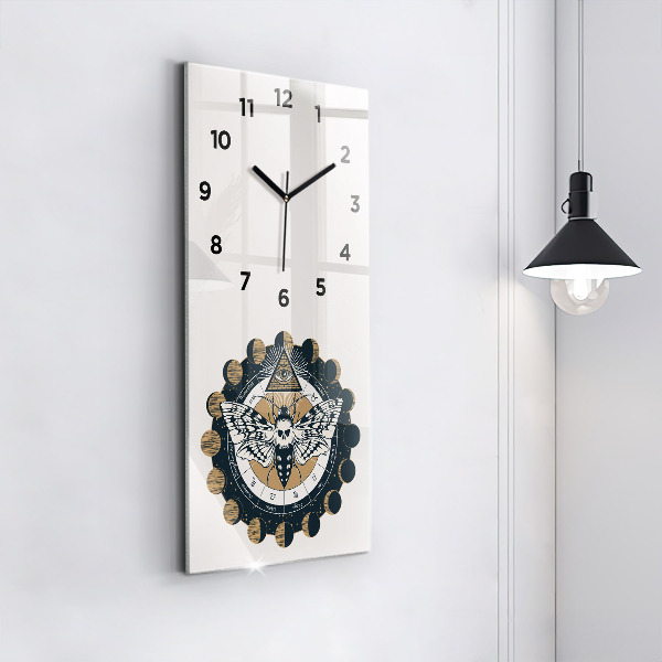 Orologio verticale Fasi lunari e l'occhio