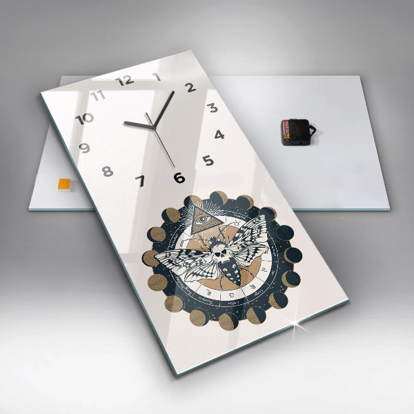 Orologio verticale Fasi lunari e l'occhio