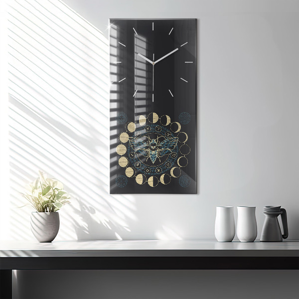 Orologio verticale Fasi lunari e insetti