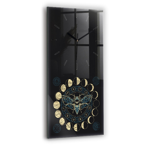 Orologio verticale Fasi lunari e insetti