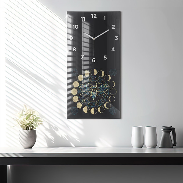 Orologio verticale Fasi lunari e insetti