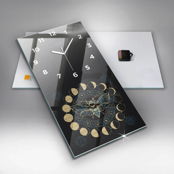 Orologio verticale Fasi lunari e insetti