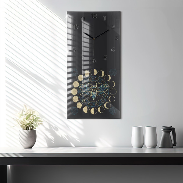 Orologio verticale Fasi lunari e insetti