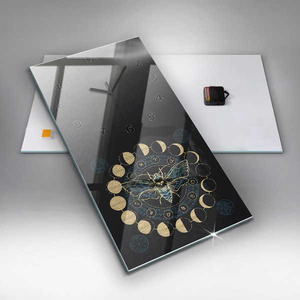 Orologio verticale Fasi lunari e insetti