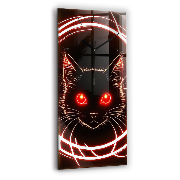 Orologio verticale Gatto con gli occhi rossi