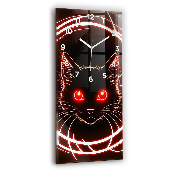 Orologio verticale Gatto con gli occhi rossi